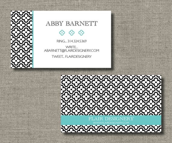 Custom Business Cards, Calling Cards, or Call Me Cards - Set of 100 - Italian Scallop by Flair Designery Il_570xn