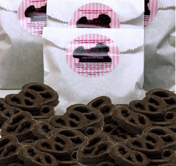 Items similar to Chocolate Covered Mini Pretzel Pretzels Snack Soaps