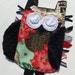 RESERVED Chinoiserie OWL Ribbon Tag Baby Blanket Alexander Henry Lady Yang Fabric with Black Minky Blankie Lovey Lovie Baby Gift
