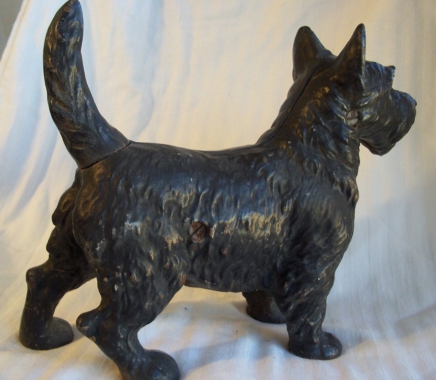 Vintage Scottie Dog Cast Iron Doorstop