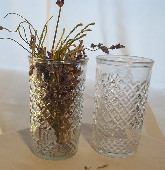 Vintage 1950 S Jelly Jar Drinking Glasses Set Of Five