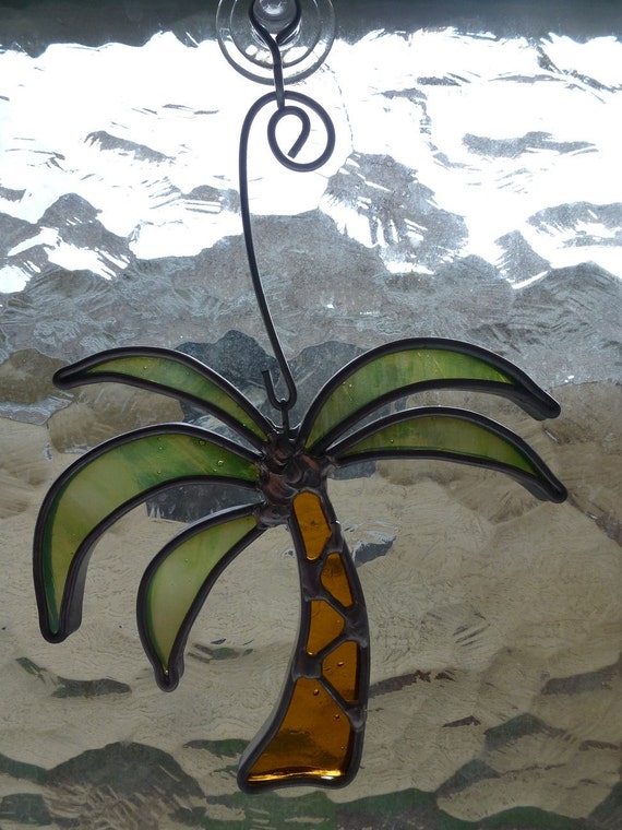 Items similar to Stained Glass Palm Tree Suncatcher on Etsy