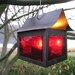 Hanging Lantern - Red Glass & Metal