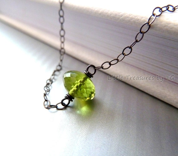 Items similar to Apple green Peridot large micro faceted rondell ...