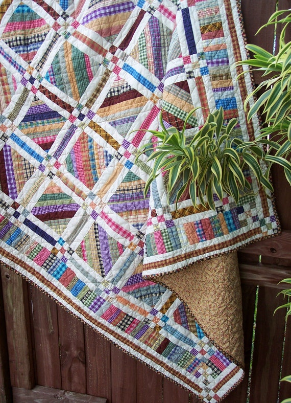 Homespun Plaid String Lap Quilt