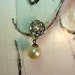 Faux Pear Drop Flower Clip-on earrings