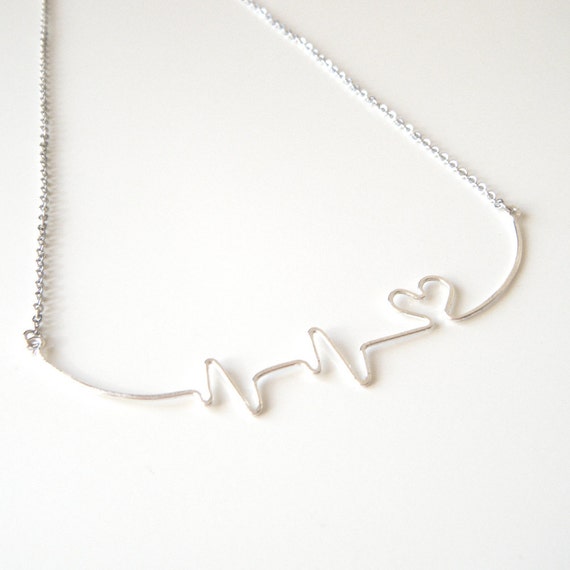 ekg heartbeat necklace ekg heartbeat necklace