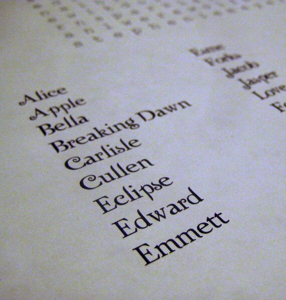 Twilight Word Search and Find digital download pdf