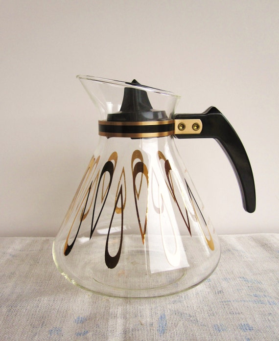 Mid Century Glass Carafe David Douglas Coffee Pot