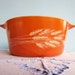 Orange Pyrex Casserole - Harvest Wheat Pyrex Dish