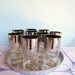 Silver Rimmed Drinking Glasses - Silver Ombre Tumblers - Silver Rimmed Barware