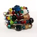 Colorful Artsy Bead Memory Wire Bracelet No 3
