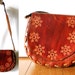 Vintage Rosewood Tooled Floral Leather Mini Saddle Bag Purse Handmade
