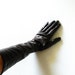 Vintage Brown Leather Kid Skin Gloves Sz 7.5