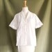 Vintage 1960s Embroidered Lace White Blouse Shirt Sz 8