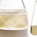 Vintage Beige Basket Straw Woven Shoulder Bag Purse