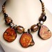 Wooden Necklace, Apple Wood Pendants, Brown Jasper, Ceramic Beads, Statement Necklace, Eco Friendly, Natural Wood, Tree Branch Jewelry