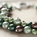 Pearl Cluster Bracelet Green Brown - Rainforest