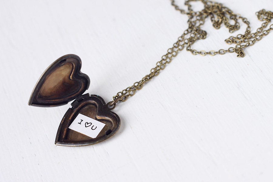 Initial Heart Locket Custom Personalized Gift for Moms