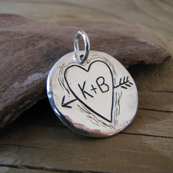 Items similar to Personalized Artisan PMC Jewelry, Fine Silver Pendant
