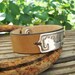 Energy, Horse Jewelry, PMC Silver Artisan Link with Leather Cuff Bracelet, Fine Silver