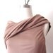 Convertible Cowl Mauve Beige Jersey Knit Maxi Dress