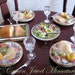 ARTIST Family Turkey Dinner & Salad For Four. OOAK by Crown Jewel Miniatures