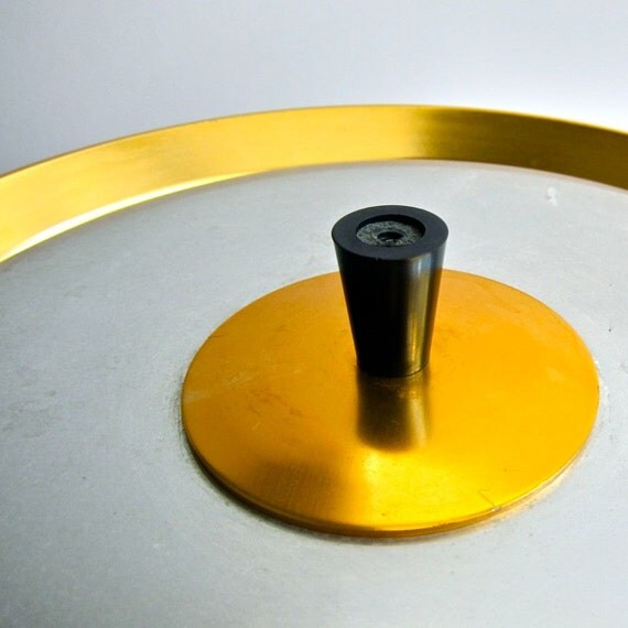 Vintage Aluminum Ice Bucket on Stand circa 1960