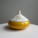 1970s Studio Pottery Covered Dish in Mustard