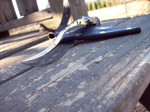 blacksmith railroad spike knife