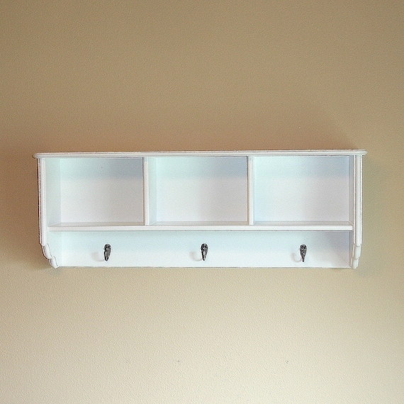 Items similar to Wall Shelf with Three Cubbies and Bronze Oil Rubbed