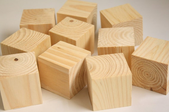 Pack of 24 2 Dozen Unfinished Recycled Wood 1 1/2