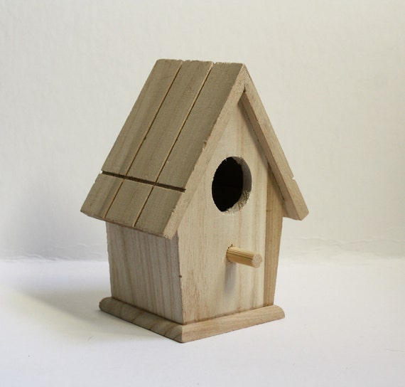 DIY Wooden Bird House Unpainted Wood Birdhouse / by ShopSwellGoods