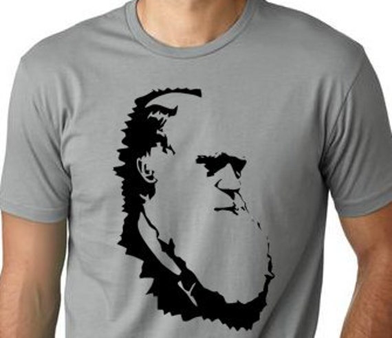 Charles Darwin evolution T shirt by ThinkOutLoudApparel on Etsy