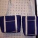Size Medium Lined Blue Sunbrella Nautical Tote