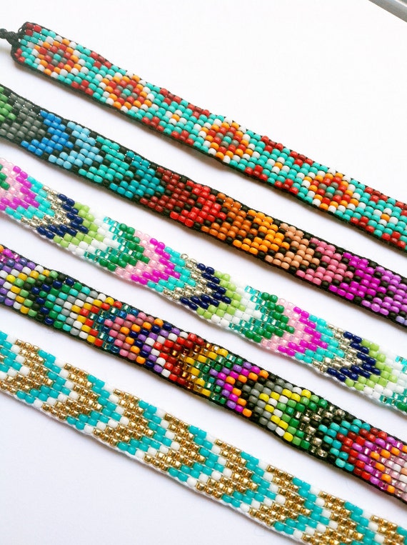 Chevron Beaded Friendship Bracelet You choose the colors