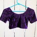 Crushed Velvet Super Crop Top 80s - SMALL