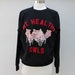 80s Vintage Weird Pogo Stick Pigs Sweatshirt - LARGE