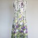 70s Floral Meadow Vintage Sleeveless Dress - MEDIUM / small