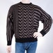 Vintage Sweater 80s Le Tigre Sweater Asymmetric Geometric Pattern size XL