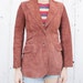 70s Ladies Suede Blazer Rusty Rose color - MEDIUM