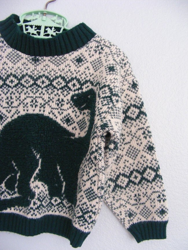 vintage toddler boys dinosaur sweater