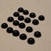 Black Onyx Cabs. 5 mm rounds. 18 pieces. 4992