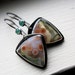 Ocean Jasper and Chrysoprase Sterling Silver Drop Earrings... Anemone Garden