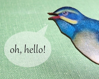 blue bird brooch pin - colorful bluebird