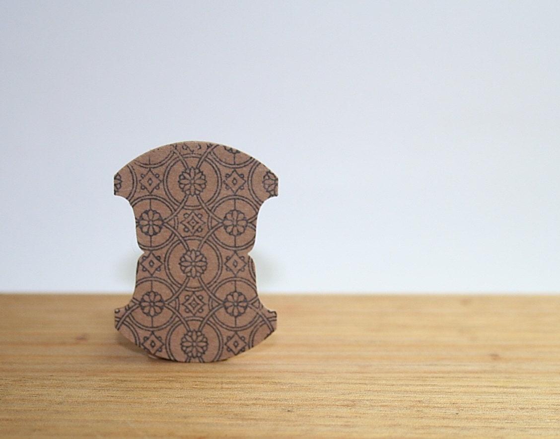 Jesse C. Mault thread storage cards botanica hand stamped kraft