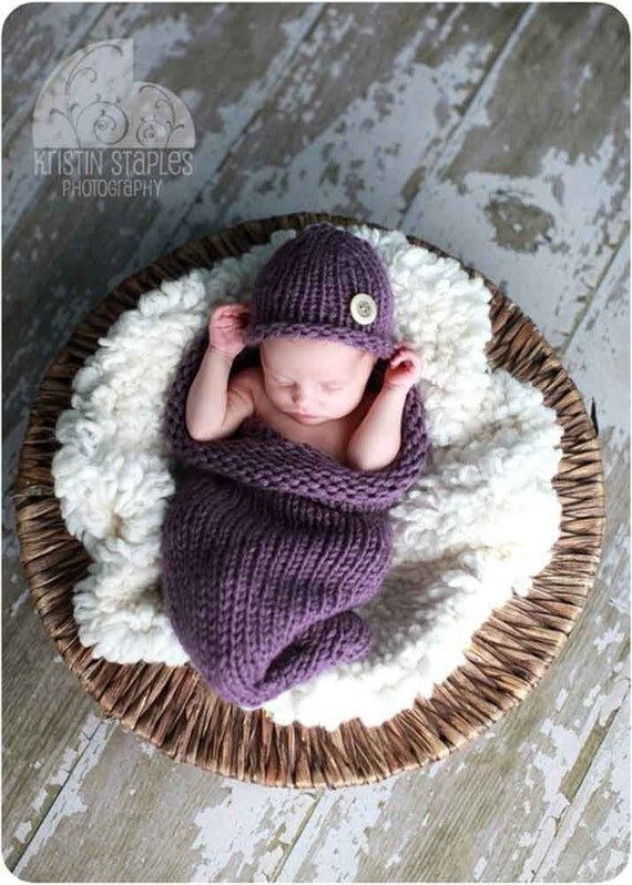 Items similar to Baby Cocoon and Hat Photography Set for Baby, Other