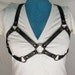 Black Leather Bust Harness