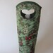 Wine Bottle Gift Tote Bag Green with Beautiful Red Flowers