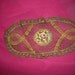 x Metallic Lace Bullion Antique Doily with Petit Point Rose (FF134)